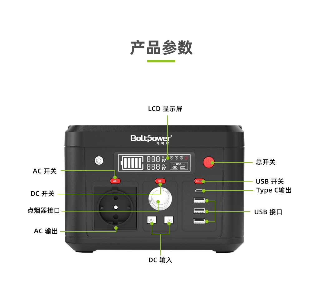 電將軍BP030A 300W便攜式儲能電源03